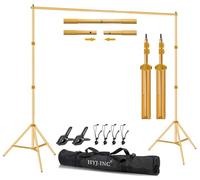 HYJ-INC 3 x 2,1 m - Sfondo fotografico regolabile con sistema di supporto per studio fotografico e video, kit con borsa per il trasporto per ritratti e fotografia in studio