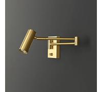 HYJAUSXB Applique da Parete per Interni, Camera da Letto, corridoio, Moderna, 5W - Lampada a Braccio orientabile e Pieghevole con Interruttore on/off per Lettura e Comodino