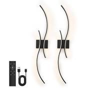 HYJAUSXB Lampada da Parete a LED Ricaricabile, dimmerabile con Telecomando e Interruttore Touch, Applique Wireless con Batteria da 10000 mAh e Funzione Timer per Soggiorno.