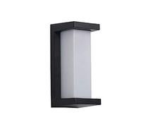 HYJAUSXB Lampada da Parete Moderna, Luce LED per Esterni IP65 Impermeabile, Applique con Paralume in Acrilico, luci Esterne in Alluminio Nero per Patio, corridoio, Villa, muri, Balcone, Cortile