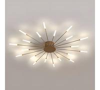 HYJAUSXB Lampadario Moderno Creativo Sputnik Modern Linear Semi Flush Mount Plafoniera in Acrilico Starburst Fixture Spiral Design Lampada LED Dorata per Soggiorno Camera da Letto, 2