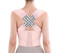 HYJO Correttore Posturale Spalle Schiena, Correttore Postura Uomo Donna, Fascia Posturale Spalle e Schiena Traspirante, Sollievo dal Dolore alla schiena e alla Cervicale, Rosa