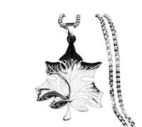 HYJYGM 2024 Moda Foglia d'Acero In Acciaio Inossidabile Catena Collana Donna Colore & Pendenti Gioielli Regalo Gargantilla