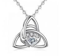 HYJYGM Claddagh Pendant Necklace Good Luck Jewelry with Box Valentine's Day Present