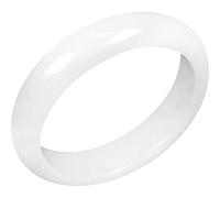 HYJYGM Elegant White Jade Bangle for Women with Gift Box - Protection And Charm