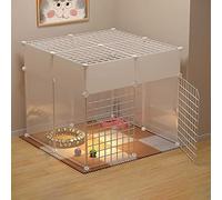 HYJYGM Interno Box Recinto Condominio Cani di Piccola Taglia Gabbia furetti Interni Gabbie per Gatti Staccabili in Metallo Facile da Pulire - Grande Esercizio PLA,75x75x65cm