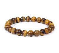 HYJYGM Natural Tiger Eye Lapis Lazuli Bangle Beads 25 Botswana Agate Women's Bracelet 19cm