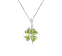 HYJYGM s925 Lucky Four Leaf Clover Necklace Lady Leaf Pendant Collarbone Chain Send Girlfriend Gift