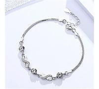 HYJYGM Silver, for Women,AdjustableSterling Silver Bangle, Women 925 Silver Vintage Adjustable Cuff Bangle Ladies s Sterling Silver Jewellery Birthday Gifts F