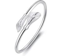 HYJYGM Sterling Silver,AdjustableSterling Silver Bangle, Sterling Silver for Women,Women 925 Sterling Silver Morning Glory Cuff Bangle Hand Carve Ladies Silver Je