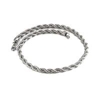 HYJYGX Chain Agata Perlenlegno dall'18-28 inch Alluminio per Uomo e Bambini