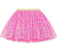 Hykiee Gonna Tulle Bambina Rosso Rosa 2 3 4 5 6 Anni, Morbido Ragazza Gonne Danza Tutu Ballerina Sottogonna, Paillettes Scintillanti Principessa Vestito Carnevale Bambino per La Festa di Compleanno
