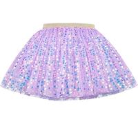 Hykiee Gonna Tulle Bambina Viola 2 3 4 5 6 Anni, Morbido Ragazza Gonne Danza Tutu Ballerina Sottogonna, Paillettes Scintillanti Principessa Vestito Carnevale Bambino per La Festa di Compleanno