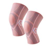 HYKJCSS Fascia Ginocchio Ginocchiere Sportive Rosa, Antiscivolo, Collant Fitness, Protezioni per Le Ginocchia, Ginocchiere per Ciclismo, Traspiranti, Corsa Ginocchiere Lavoro(S)