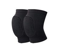 HYKJCSS Fascia Ginocchio Un Paio di Ginocchiere in Spugna Adatte for Pallavolo, Danza, Fitness, Basket Ginocchiere Lavoro(Black,S)