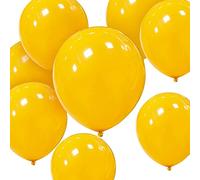 HYKJNBW Palloncini gialli da 30,5 cm, confezione da 50 palloncini rotondi in lattice giallo ad elio, per compleanni, feste di bambini, matrimoni, decorazioni (palloncini gialli, 50 pezzi da 30,5 cm)