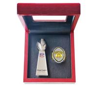 HYKJSHED Anelli da Campionato Fantasy Football 2025, Collezione di Anelli da Campionato, trofei da Campionato, Scatola Regalo, espositore for Anelli(11)