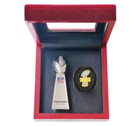 HYKJSHED Anello da Campionato Fantasy Football 2025, Trofeo, Scatola Regalo, espositore for Anelli(12)
