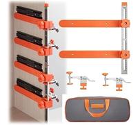 HYKJSHED Kit di Montaggio for Guide for cassetti, Dima di precisione Regolabile for ferramenta for mobili con Morsetto a Ginocchiera e Braccio Magnetico, Installazione Facile e Veloce.