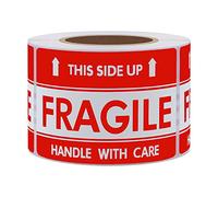 Hylabelest - Adesivi con scritta "Handle with Care This Side Up Fragile", 5,1 x 7,6 cm