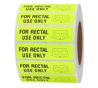 Hylabelest - Adesivi fluorescenti per uso rettale, 3,8 x 0,375 cm, con adesivo permanente, 500 etichette per rotolo (giallo fluorescente)