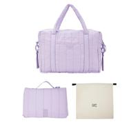 Hylat Baby Borsa per pannolini con fasciatoio e borsa in cotone - borsa moderna per pannolini e oggetti per bambini - ideale per gli spostamenti - Violetto
