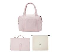Hylat Baby Borsa per pannolini con fasciatoio e borsa in cotone - borsa pratica per le mamme in movimento - Rosa