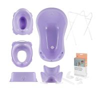 Hylat Baby Set completo: Vaschetta da bagno con supporto, sedile per il bagno e scarico, sedile WC bambini, vasino, scaletta bambini - Certificato TÜV Rheinland - Collezione Lite