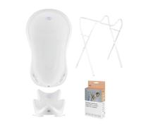 Hylat Baby Set: Vaschetta da bagno con supporto, sedile per il bagno e scarico - Certificato TÜV Rheinland - soluzione ideale per meravigliose esperienze di bagno - Collezione Lite