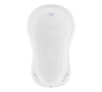Hylat Baby Yeti Bianca Vaschetta Bagnetto Neonato con Tappo - Certificato TÜV Rheinland - Stabile e Confortevole, Ideale per Bambini fino a 12 Mesi - Vasca Neonato Bagnetto - Collezione Lite