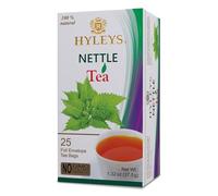 Hyleys Natural Wellness Foglie di ortica con tè nero, miscela di tè di Ceylon, 100% naturale, senza zucchero, senza glutine, senza OGM, 25 bustine di tè