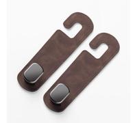 HYLLYP 4 Pezzi Ganci Auto Sedile per BYD Atto 2, Car Seat Back Hook, Gancio per la conservazione dell'auto, per Oggetti e Borse, Brown