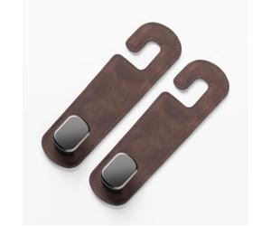 HYLLYP 4 Pezzi Ganci Auto Sedile per BYD Atto 2, Car Seat Back Hook, Gancio per la conservazione dell'auto, per Oggetti e Borse, Brown