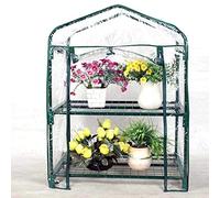 HYLYING Mini copertura per serra a 2 livelli, portatile, in PVC, trasparente, con tenda a effetto serra con cerniera per piante (69 x 49 x 92 cm)