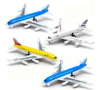 Hymaz Giocattolo aereo 4 pezzi, Diecast Pull Back aerei per ragazzi età 3 4-7 8-12, lega aerei modello/aereo aereo aereo giocattolo per bambini compleanno
