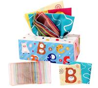 HYMBCFW Giocattolo per Neonati, Scatola di Fazzoletti Montessori Sensoriali Interattivo Educativo Prima Infanzia per Bambini dai 0 ai 12 Mesi