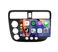 HYMLMY Android 15 9" Autoradio Doppio DIN con Navigazione per Honda Civic 2001-2005 con Mirror Link/SWC/BT/FM/AM Radio Telecamera Autoradio Doppio DIN Wireless Wifi RDS EQ 32 (L6 8+256G)