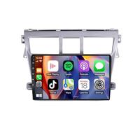 HYMLMY Android 15 9" Doppio DIN Autoradio Navigazione per Toyota Vios Yaris 2007-2012 con Mirror Link/SWC/Bluetooth/AM/FM Radio Telecamera Autoradio Wireless Wifi RDS EQ 32 (L5 8+128G)