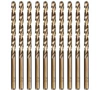 Hymnorq 10 punte elicoidali M35 in acciaio cobalto estremamente resistente al calore con asta diritta per foratura ripetuta in acciaio inox e ferro