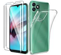 HYMY Cover per Blackview Oscal C20 PRO (6.1") + 2X Pellicola Protettiva - Morbida Trasparente Silicone Bumper Case TPU Protettivo Copertura Custodia 9H Vetro temperato