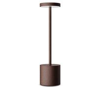 HYMZP Lampada da Tavolo Senza Fili，5000mAh Ricaricabile LED Eye-Protect Lampada da Tavolo,3 Modalità di Colore, Dimmerabile, Lampada in metallo (Ruggine)