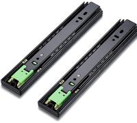 HynJGih Guide per cassetti, binario scorrevole a tre sezioni con estensione completa, binario scorrevole per cassetti con cuscinetti a sfera per la casa (Black Steel Bounce,550 mm)