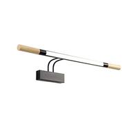 HynJGih Luce sopra lo specchio del bagno Specchio illuminato resistente alla ruggine con regolazione della temperatura del colore per Vanity Bagno Muro(Black,Warm light)