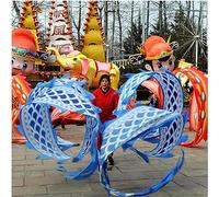 HynJGih MekUk China Outdoor Sports Dancing Dragon 6m 8m 10m New Celadon Silk Dragon Juggling Props(10M)