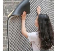 HynJGih Pannelli acustici con autoadesivo, pannelli in schiuma acustica a cuneo, for pannelli da parete insonorizzati assorbenti for studio(Grey-5cm,1x12m)