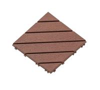 HynJGih Piastrelle for pavimenti impermeabili ad incastro in plastica, 11 pezzi, piastrelle for pavimentazione for tutte le stagioni for piscina, installazione fai da te in cortile(Brown,A)