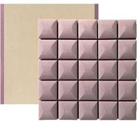 HynJGih Schiuma acustica autoadesiva, pannello di trattamento fonoassorbente Schiuma fonoassorbente in poliuretano Sala audio KTV(Purple,20pcs 50x50x5cm)