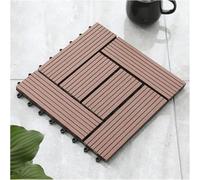 HynJGih Tappetino antiscivolo for drenaggio, pavimento del balcone da giardino Piastrelle for ponte ad incastro in plastica di legno, 11,8x11,8 pollici(Brown-a,12pcs)