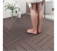 HynJGih Tappetino antiscivolo for drenaggio, piastrelle for pavimenti con giunzioni ad incastro, tappeto multiuso, 30x30 cm(Brown,10pcs)