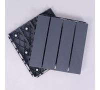 HynJGih Terrazza for esterni quadrata composita ad incastro, 24 piastrelle for terrazza in plastica impermeabili, piastrelle for terrazza all'aperto che si incastrano insieme(Grey,4 stripes)